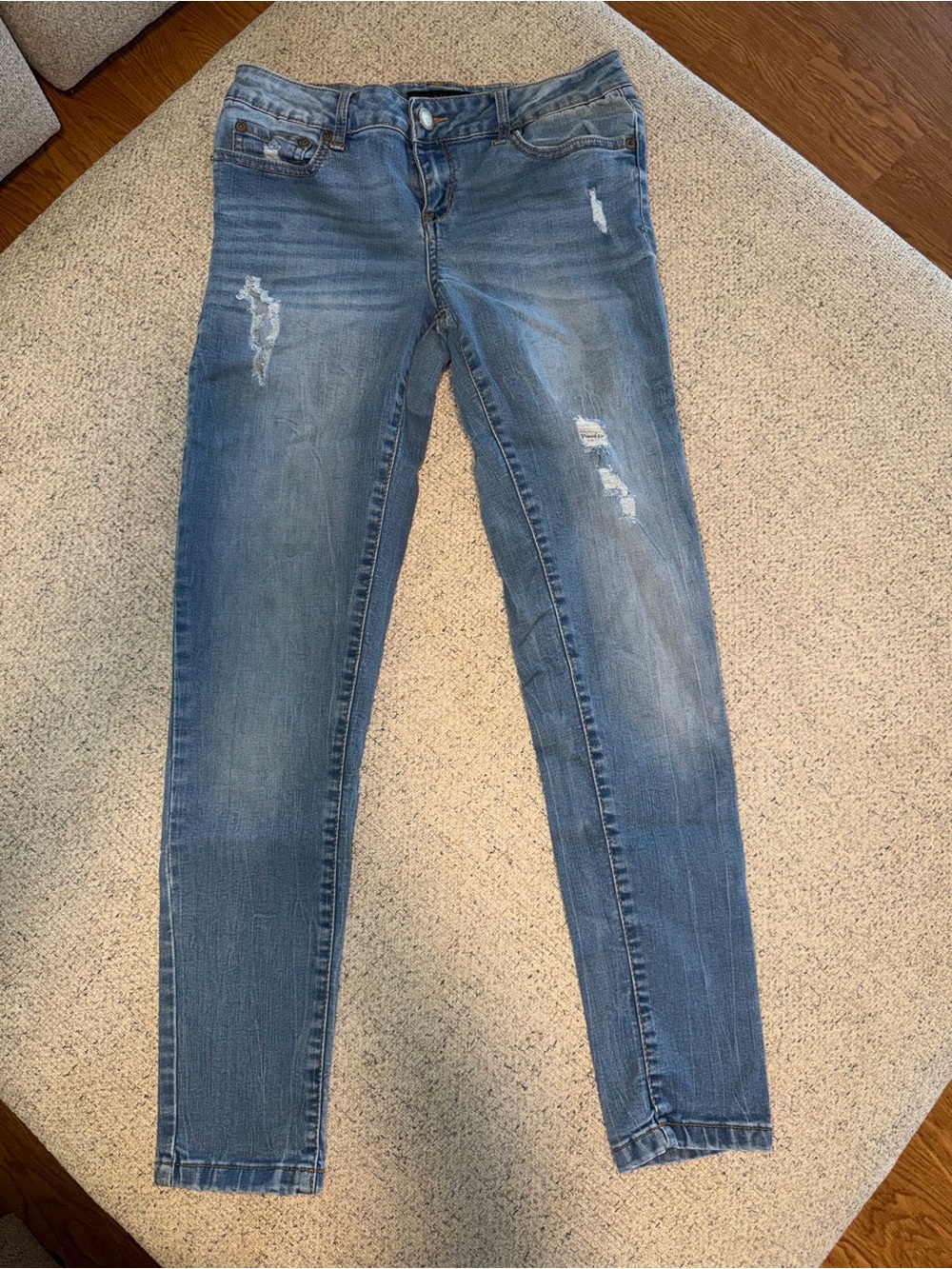 Aeropostale Light Blue Skinny Distressed Jeans